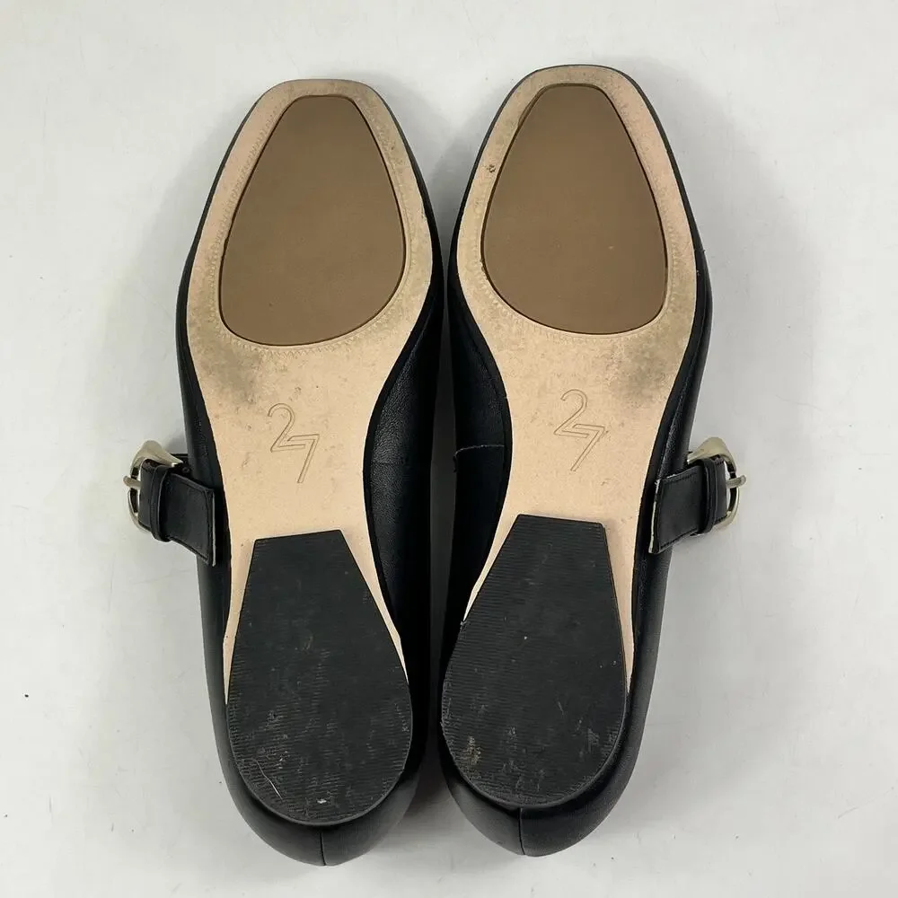 27 Edit Naturalizer Womens Carter Mary Jane Flats Sz6.5 M Black Leather Buckle